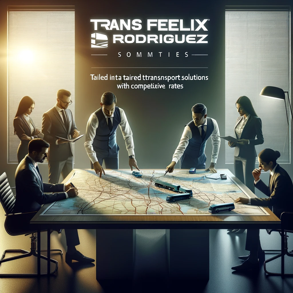Dall·e 2024 02 15 18.06.09 An Image Representing Trans Felix Rodriguez's Commitment To Tailored Transport Solutions With Competitive Rates. The Scene Shows A Sleek, Modern Offic